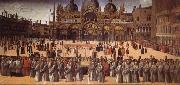 Giovanni Bellini Procession on the Piazza S. Marco painting